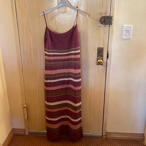 Striped Multicolor Maxi Dress Sz 12
